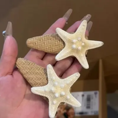 Women Fashion Starfish Hairpin for Beach Vacation