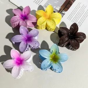 Women Fashion Vacation Beach Egg Flower Grab Claw Clip
