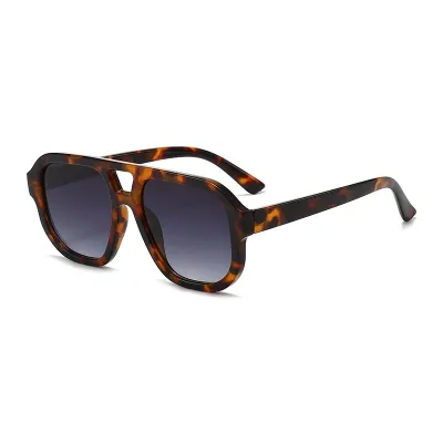 Women's Fashion Retro Large Square Frame AC Lens Sunglasses