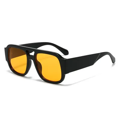 Fashion Double Beam Decorative Square Sunglasses