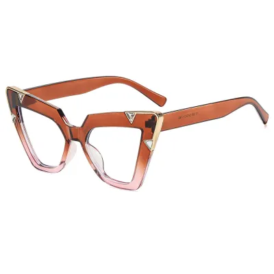 Women Fashion Cat Eye Large Frame UV Protection PC Sunglasses