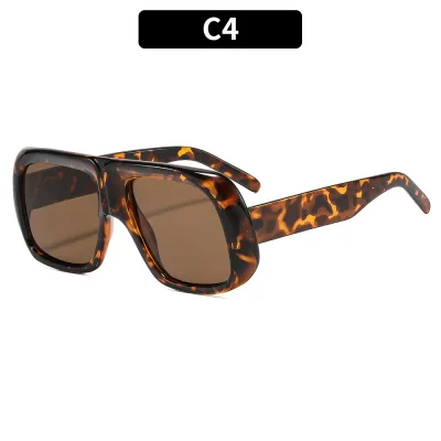 Women Fashion Square Frame UV Protection PC Sunglasses AC Lens