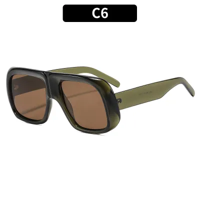 Women Fashion Square Frame UV Protection PC Sunglasses AC Lens