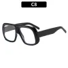 C8-Black Frame White Lenses