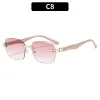 C8-Gold Frame Double Pink Lens