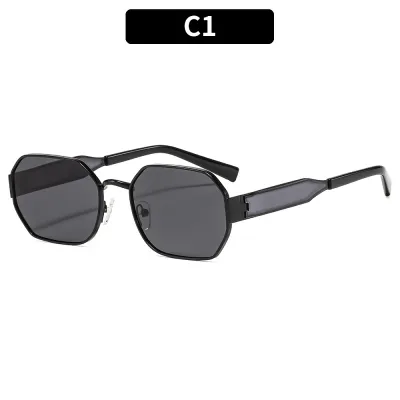 Women Fashion Polygon Anti-Uv Sunglasses