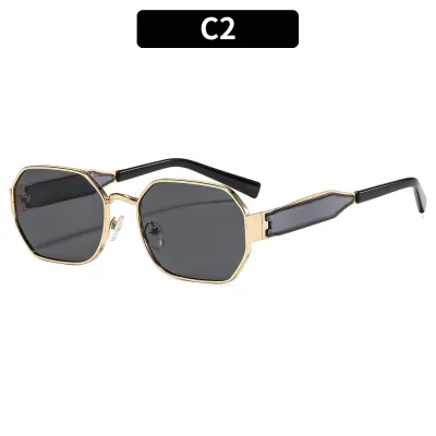 Women Fashion Polygon Anti-Uv Sunglasses