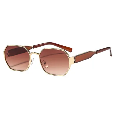 Women Fashion Polygon Anti-Uv Sunglasses