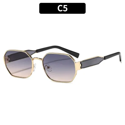 Women Fashion Polygon Anti-Uv Sunglasses