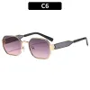 C6-Black Gold Frame Grey Pink lens