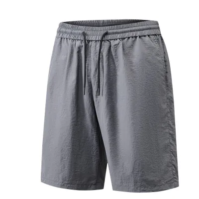 Men Fashion Casual Summer Solid Color Loose Breathable Shorts
