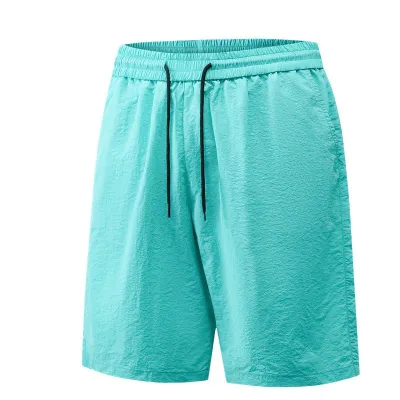 Men Fashion Casual Summer Solid Color Loose Breathable Shorts