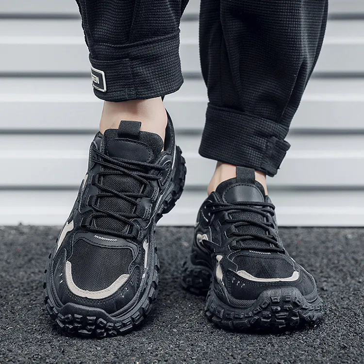 Men's Fashion Casual Spring Autumn Breathable Mesh Lace Up Sneakers Wear-Resistant