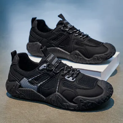 Men's Breathable Hiking Sneakers Casual Summer Wear-Resistant Shoes Lace Up