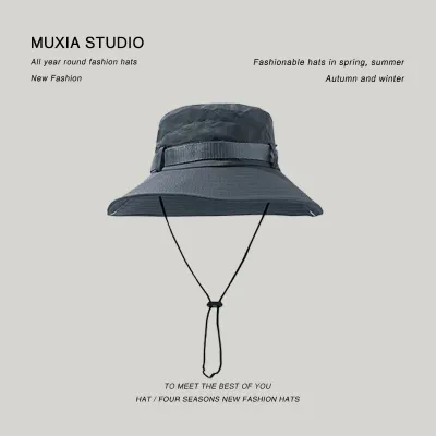Fashion Casual Solid Color Breathable Mountaineering Fishing Bucket Hats