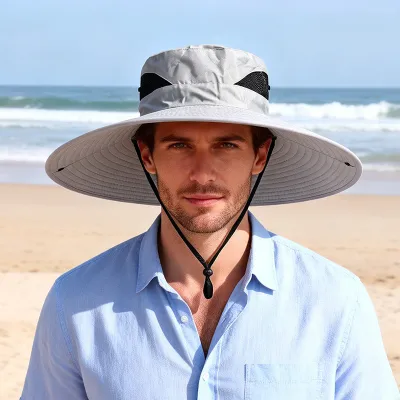 Men'S Fashion Casual Outdoor 15cm Big Brim Sunscreen Hat