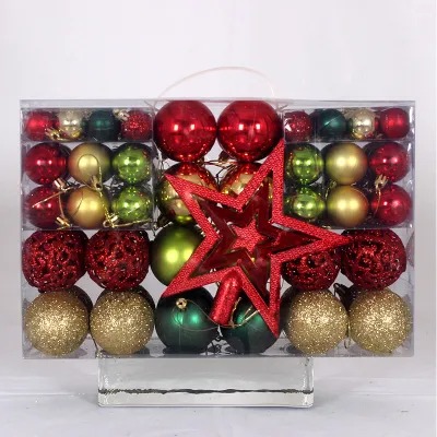 Christmas Ball 3-6cm Bright Matte Hollow Tree Decorations 101pcs/Set