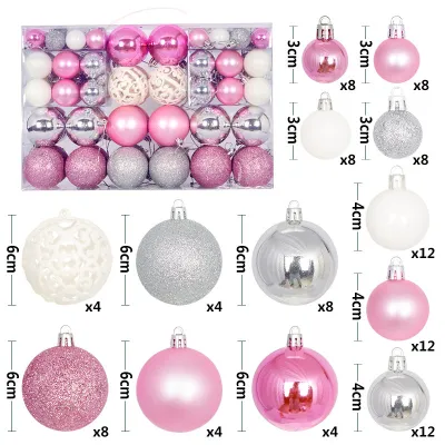 Christmas PVC Ball 3-6cm Hollow Tree Decoration Ornaments 100pcs/Box