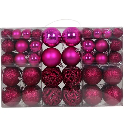 Christmas PVC Ball 3-6cm Hollow Tree Decoration Ornaments 100pcs/Box