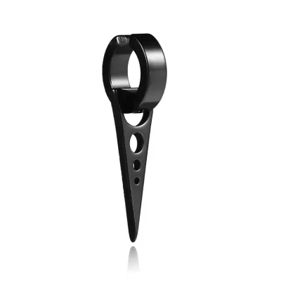 Men Fashion Black Punk Titanium Steel Earrings