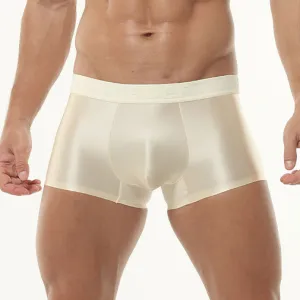 Men Fashion Solid Color Ice Silk Mesh Breathable Underwear