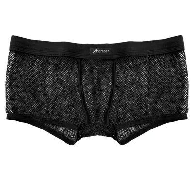 Men'S Fashion Solid Color Low Waist Mesh Breathable Underwear