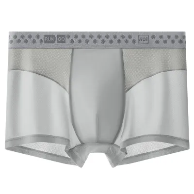Men'S Fashion Summer Solid Color Ice Silk Mesh Breathable Underwear