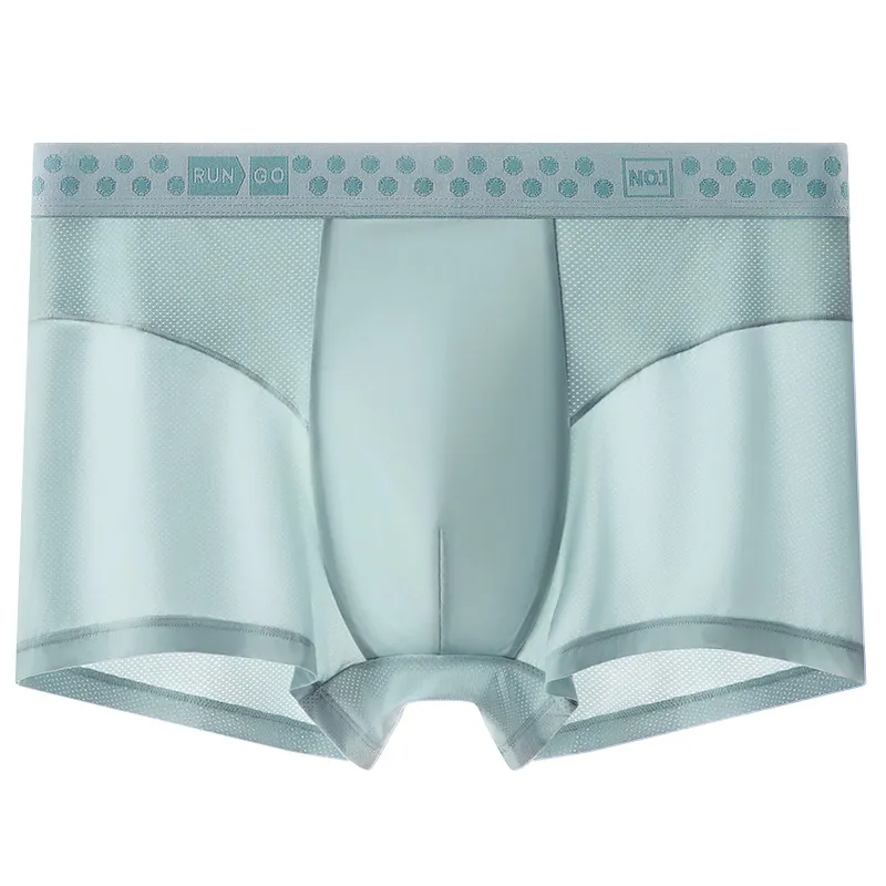 Men'S Fashion Summer Solid Color Ice Silk Mesh Breathable Underwear