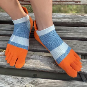 Men'S Fashion Casual Cotton Breathable Thickened Five-Toe Socks