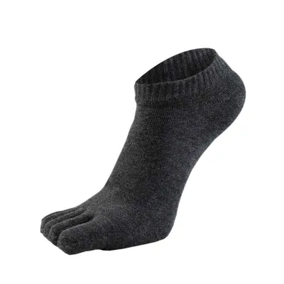 Men Fashion Casual Solid Color Cotton Short-Tube Five-Toe Socks