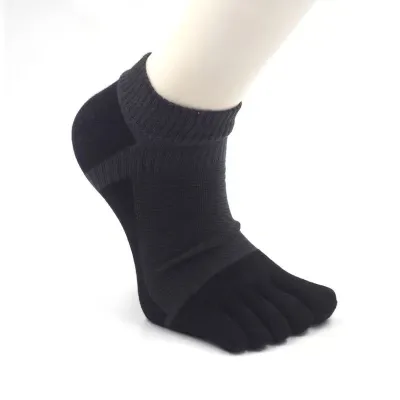 Men Fashion Casual Cotton Breathable Sweat-Absorbent Five-Toe Socks