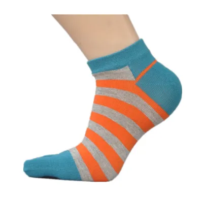 Men'S Fashion Casual Cotton Thread Short Tube Five-Toe Socks
