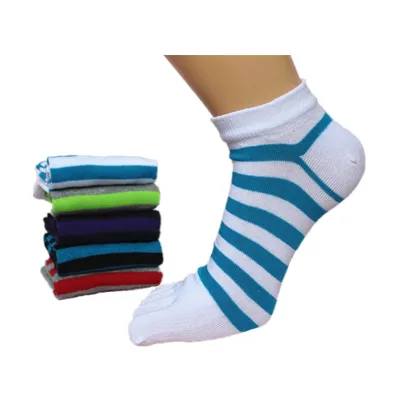 Men'S Fashion Casual Cotton Thread Short Tube Five-Toe Socks