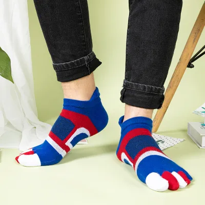 Men'S Fashion Mesh Cotton Five-Toe Socks