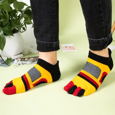 Men'S Fashion Mesh Cotton Five-Toe Socks