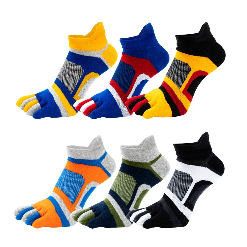 Men'S Fashion Mesh Cotton Five-Toe Socks