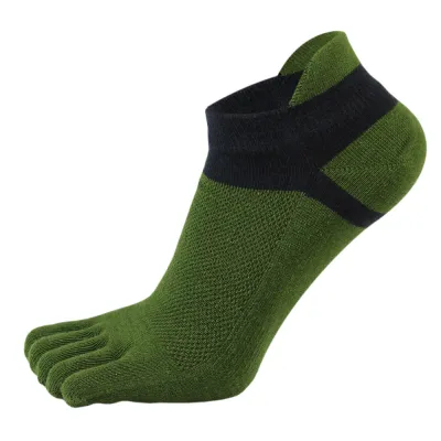 Men'S Fashion Casual Cotton Short Tube Five-Toe Socks