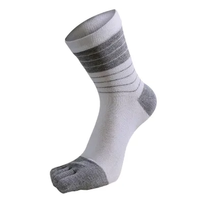 Men Fashion Cotton Mid-Tube Five-Toe Socks
