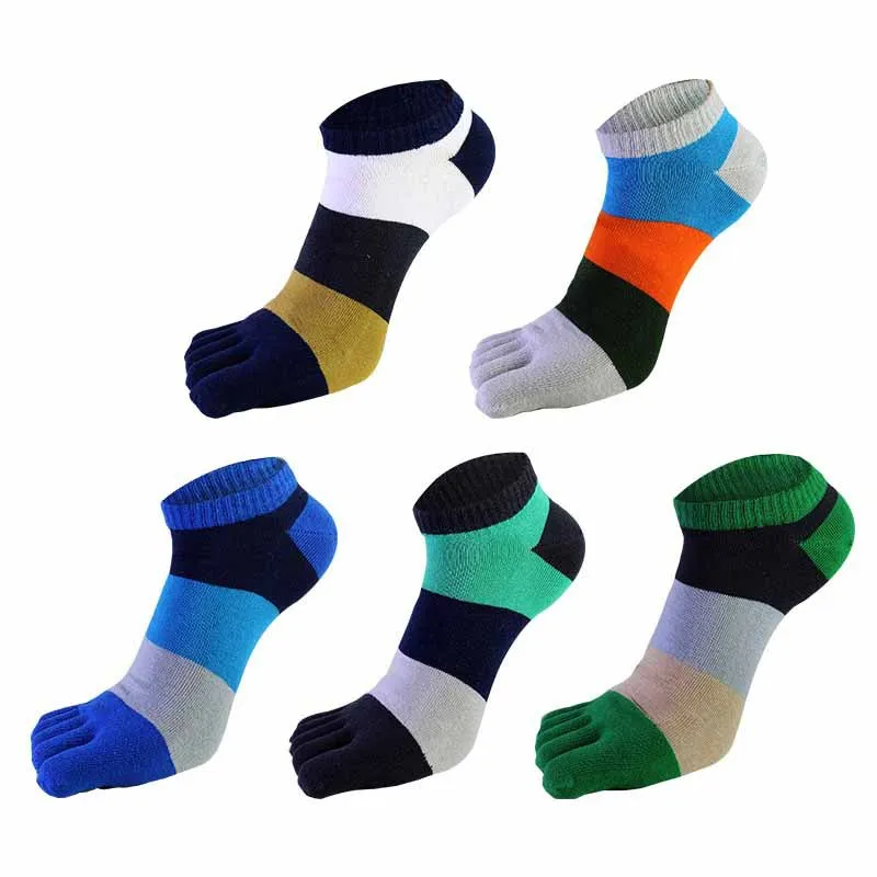 Men Fashion Cotton Short Tube Five-Toe Socks