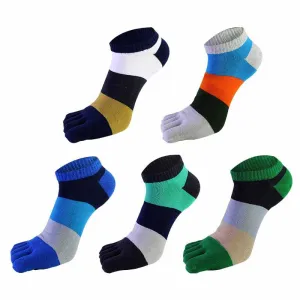 Men Fashion Cotton Short Tube Five-Toe Socks