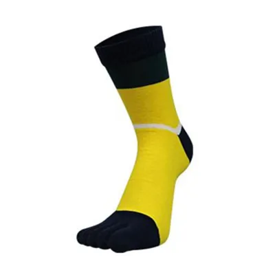 Men'S Fashion Casual Cotton Mid-Tube Toe Five-Finger Socks