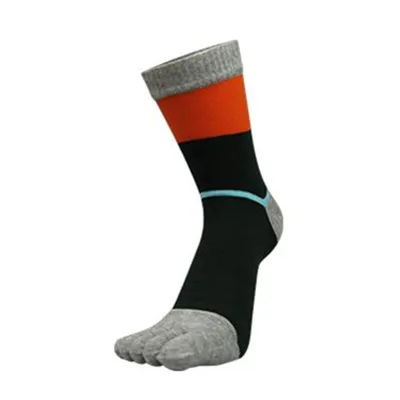 Men'S Fashion Casual Cotton Mid-Tube Toe Five-Finger Socks