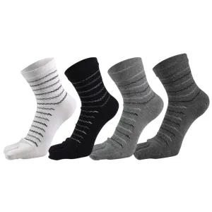 Men Fashion Casual Cotton Line Five-Finger Socks