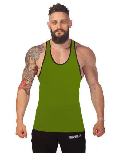 Men Fashion Casual Simple Solid Color Tank Top