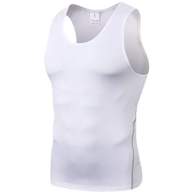 Men Fashion Casual Simple Solid Color Quick Dry Tank Top