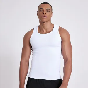 Men Fashion Casual Simple Summer Solid Color Cotton Slim-Fit Thread Sleeveless Tank Top