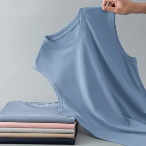 Men Fashion Casual Simple Solid Color Loose Sleeveless Tank Top