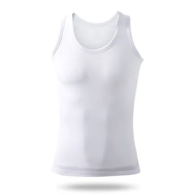 Men Fashion Casual Simple Solid Color Cotton Sleeveless Tank Top