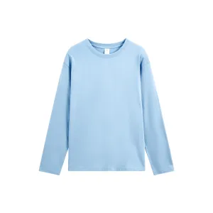 Men'S Fashion Casual Simple Solid Color Cotton Loose Long Sleeve T-Shirt