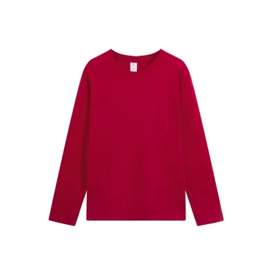 Men'S Fashion Casual Simple Solid Color Cotton Loose Long Sleeve T-Shirt